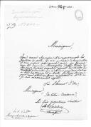 Ofício de um cirurgião francês dispensado do serviço português para Agostinho José Freire, ministro da Guerra, reclamando o pagamento de vencimentos.