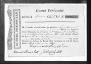 Cédulas de crédito sobre o pagamento das praças e sargentos do Regimento de Infantaria 10, durante a 1ª época, da Guerra Peninsular (letras I, J e F).