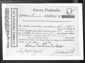 Cédulas de crédito sobre o pagamento das praças do Regimento de Infantaria 14, durante a 3ª época na Guerra Peninsular (letra M).