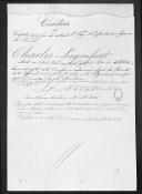 Processo da liquidação das contas do capitão Charles Legoussat, que serviu no 1º Regimento de Infantaria Ligeira da Rainha.