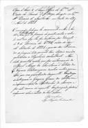 Ofício (cópia) do conde da Louzã D. Diogo para o visconde de Santarém sobre a pensão concedida ao Mr. Aristai de Chateaufort.