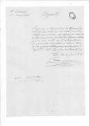 Correspondência de Francisco Joaquim de Aguiar para José Maria de Barcelos rementendo relação das praças reformados que pertencem ao 1º Regimento de Infantaria Ligeira da Rainha e vencimentos.