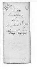 Processo do requerimento de Anne Sarah Casey em nome do seu irmão soldado William Jones do Regimento de Lanceiros da Rainha.