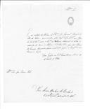 Ofício de José Soares Barbosa da Cunha para José Pereira Pinto sobre envio de relação de todos os indivíduos dos corpos de milícias e voluntários realistas que por ordem do governo usurpador foram mandadas para a Companhia de Veteranos de Aveiro.