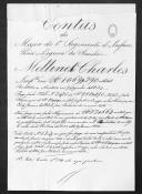Processo da liquidação das contas do major Mellind Charles que serviu no 1º Regimento de Infantaria Ligeira da Rainha.