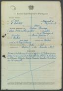 António Domingos - Soldado - Regimento de Infantaria nº 11
