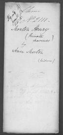 Processo sobre o requerimento de Ann Morton, viúva, em nome do seu marido Henry Morton, do Batalhão da Marinha.