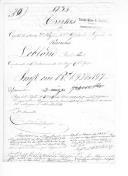 Processo do capitão Albert Fidel Leblond, do extinto 2º Regimento de Infantaria Ligeira da Rainha sobre ajustamento de contas por ter servido no Exército Libertador, relações e títulos de crédito emitidos pela Comissão da Liquidação das Contas dos Oficiais Estrangeiros para o dito militar, confirmando o pagamento de vencimentos.



