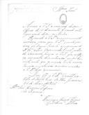 Correspondência de Henrique José da Veiga para Joaquim Zeferino de Sequeira sobre ordem pública, pedido de bandeiras, adriças e uniformes, vencimentos, armas, munições, pessoal, obras e despesas.