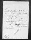 Processo de liquidação de contas do alferes Augustin Billy que serviu no 1º Regimento de Infantaria Ligeira da Rainha.
