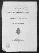 "Colecção de Decretos e Regulamentos Publicados Durante o Governo da Regência do Reino Estabelecida na Ilha Terceira".