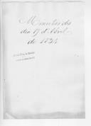 Correspondência (minutas) do conde de Saldanha, chefe do Estado Maior Imperial e comandante-em-chefe do Exército de Operações, para várias entidades sobre uma diligência para capturar uma mulher espanhola doente que andava unida ao Regimento de Infantaria 9, execução de ordens, "conselho de guerra" realizado a praças pelo crime de roubo.