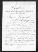 Processo de liquidação de contas do tenente Pierre Vicent que serviu no 1º Regimento de Infantaria Ligeira da Rainha.