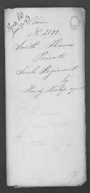 Processo do requerimento do soldado Thomas Smith do Regimento Provisional de Irlandeses.
