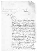 Carta assinada por Manuel Rodrigues para o conde do Bonfim, secretário de Estado dos Negócios da Guerra, sobre três oficiais que não cumpriram as ordens da Junta Provisória.