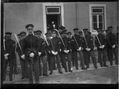 "Visita do presidente Manuel de Arriaga à Escola de Guerra."