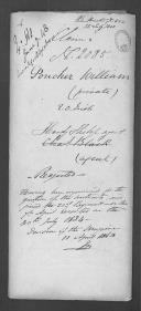 Processo do requerimento de William Poucher do Regimento de Granadeiros Irlandeses.