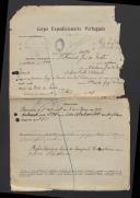 Manuel José da Mota - 1.º Cabo Miliciano - Regimento de Infantaria 6