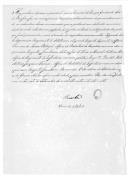 Decreto assinado por D. Maria II e pelo visconde de Bóbeda, secretário de Estado dos Negócios da Guerra, promovendo seis sargentos a oficiais, por terem combatido na Revolta dos Marechais.