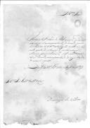 Ofício de Domingos José Cardoso para o comandante do Regimento de Cavalaria 11 sobre uma assinatura.