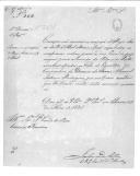 Ofício de José Correia de Melo para o conde de Barbacena Francisco sobre a recepção do aviso de 12 de Abril de 1825, em que se ordena a passagem de Manuel António Rodrigues, cabo de esquadra da Companhia de Veteranos de Chaves, para a Guarda da Polícia do Porto.