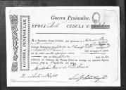 Cédulas de crédito sobre o pagamento das praças do Regimento de Infantaria 1, durante a época do Porto, na Guerra Peninsular (letras A e J). 