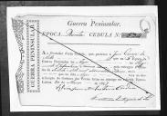 Cédulas de crédito sobre o pagamento dos oficiais do Regimento de Infantaria 9, durante a 4ª época, da Guerra Peninsular.