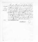 Aviso de D. Maria II, assinado pelo visconde de Bobeda, para o comandante da 3ª Divisão Militar sobre baixa de serviço do 2º sargento Firmino Soares Ribeiro.