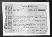 Cédulas de crédito sobre o pagamento dos oficiais do Regimento de Infantaria 9, durante a 1ª época, da Guerra Peninsular.