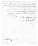 Correspondência do conde de Barbacena Francisco para Sebastião José da Mira sobre o envio da certidão de assentamento de praça do soldado Manuel Trancoso, do Regimento de Cavalaria 9.