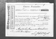 Cédulas de crédito sobre o pagamento das praças do Batalhão de Caçadores 4, durante a época de Vitória na Guerra Peninsular (letra L).