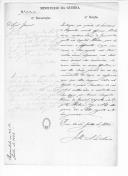 Correspondência do Ajudante General José Lúcio Travassos Valdez para Agostinho José Freire, ministro da Guerra sobre os oficiais que se uniram aos diferentes corpos pela dissolução dos Depósitos e extinção do Depósito Geral de Recrutas.