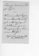 Correspondência do tenente-general Fancisco de Paula Leite para D. Miguel Pereira Forjaz, secretário de Estado dos Negócios da Guerra, sobre o requerimento do coronel Manuel Pinto da Silveira do Regimento de Infantaria 22, solicitando o pagamento de soldos em atraso, o envio do tambor desertor Manuel Conceição que se acha a bordo da fragata "Amazona" a fim de ser julgado em Conselho de Guerra e a declaração do 2º sargento Luís António do Batalhão de Infantaria 15 destacado no Rio de Janeiro.