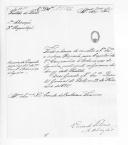 Correspondência do visconde de Berie para o conde de Barbacena para nomeação do capitão da 2ª Companhia de Ordenanças de Esgueira.                                                                                                                                                                                                                                                                                                                                                                                                                                                                                                                                                                                                                                                                                                                                                           