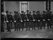 "Visita do presidente Manuel de Arriaga à Escola de Guerra."