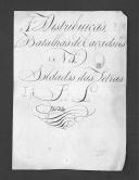 Processos e cédulas de crédito sobre o pagamento das praças do Batalhão de Caçadores 1, durante Guerra Peninsular (letras I, J e L).