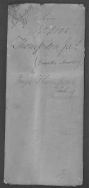 Processo do requerimento de George Thompson em nome do seu irmão, quartel-mestre James Thompson.