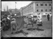 "Quartel dos marinheiros, exercícios de ginástica."