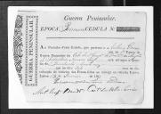 Cédulas de crédito sobre o pagamento das praças do Regimento de Infantaria 10, durante a 1ª época, da Guerra Peninsular.