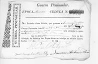 Cédulas de crédito sobre o pagamento das praças do Regimento de Infantaria 18, durante a época de Almeida na Guerra Peninsular (letras I e J).