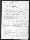 Processo da liquidação das contas do capitão Harmand, que serviu no 1º Regimento de Infantaria Ligeira da Rainha.