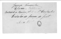 Cédulas de crédito sobre o pagamento das praças, da 1ª Companhia, do Batalhão de Caçadores 2, durante a época de Vitória na Guerra Peninsular.