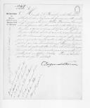 Avisos (cópias) da 1ª Repartição da Secretaria Geral do Ministério da Guerra assinados pelo duque da Terceira do nº 467 ao nº 505, correspondência do Ministério dos Negócios da Marinha e Ultramar por Miguel José Martins Dantas para o coronel Joaquim António Vilez Barreiros, comissário em Londres, sobre Batalhão de Irlandeses, Exército Libertador, vencimentos de militares ingleses, Regimento de Lanceiros da Rainha, Regimento Irlandês, Esquadra Libertadora e Granadeiros Britânicos. 
