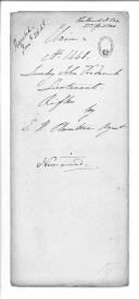 Processo sobre o requerimento de John Frederick Lumley que não chegou a servir.