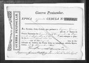 Cédulas de crédito sobre o pagamento dos sargentos do Regimento de Infantaria 10, durante a 2ª época, da Guerra Peninsular.