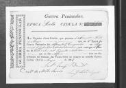 Cédulas de crédito sobre o pagamento dos oficiais do Regimento de Infantaria 19, durante a 6ª época na Guerra Peninsular.