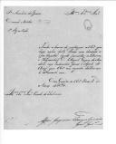 Ofício de José Joaquim Champalimaud para o conde de Subserra sobre a saída de Elvas para Lisboa de Miguel Gajozo de Mendonza, civil espanhol, remetendo uma guia que serviu de passaporte.