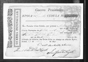Cédulas de crédito sobre o pagamento das praças do Regimento de Infantaria 14, durante a 5ª época na Guerra Peninsular (letras L, M, P, R, S e V).