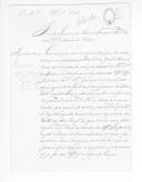 Ofício do tenente-coronel Jancinto Inácio de Sousa Tavares, governador de Óbidos, para José Lúcio Travassos Valdez, ajudante general do Exército, sobre o mapa mensal do Batalhão Nacional de Óbidos.