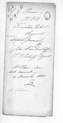 Processo do requerimento de John Franklin em nome do seu irmão sargento Robert Franklin do Regimento de Lanceiros da Rainha.